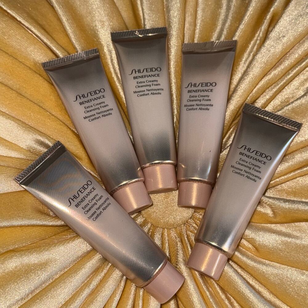 Set of 5 Shiseido Benefiance Cleansing Foam Travel Size 1.0oz/30ml
